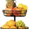 Chefarone Fruit Etagère 2 Laags - Fruitmand - Fruitschaal - Groentemand - Opberger - Metaal - Zwart -Skimask 851x1200 4