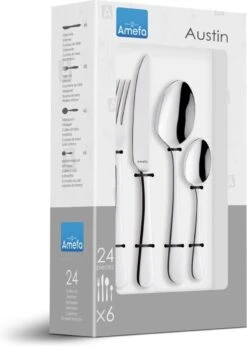Amefa Austin Bestekset - 24 Delig - 6 Persoons - Zilver -Skimask 856x1200 2