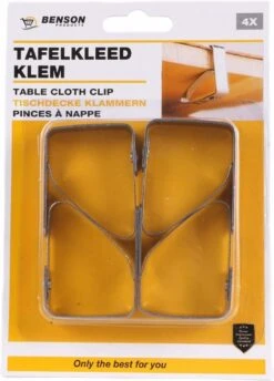 Benson Tafelkleed Klemmen - 4 Stuks RVS Tafelkleedklemmen -Skimask 862x1200 4