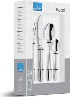 Amefa Bologna Bestekset - 24 Delig - 6 Persoons - Zilver - 19 Amefa Bologna Bestekset - 24 Delig - 6 Persoons - Zilver - -Skimask 865x1200 1
