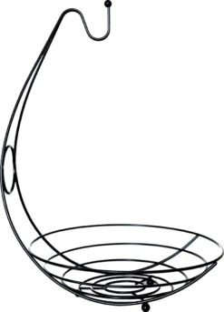 Merkloos Fruitmand Met Banaanhouder – Fruitschaal Zwart – Fruitmand Zwart Metaal – Bananenhouder – Fruitmand Hangend - Decoratieve Schaal – Keuken – 27x27x39 -Skimask 865x1200 6