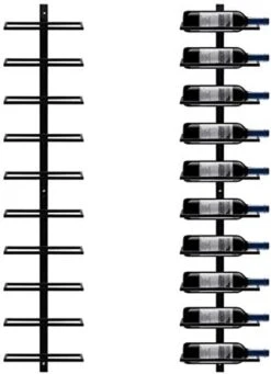 Merkloos WINJI - Wijnrek Muur Wandmontage 10 Flessen Zwart - Wijnkast Flessenrek Flessendrager Wijnfleshouder -Skimask 868x1200 2