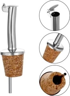 Yakelos 3 Stuks Schenkkurk Schenktuit Met Klepje - Hoogwaardige Kwaliteit - Eenvoudig Doseren -Skimask 876x1200