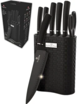 Berlinger Haus Messenset Met Messenblok - 7-delig - Zwart Met Zilveren Detail