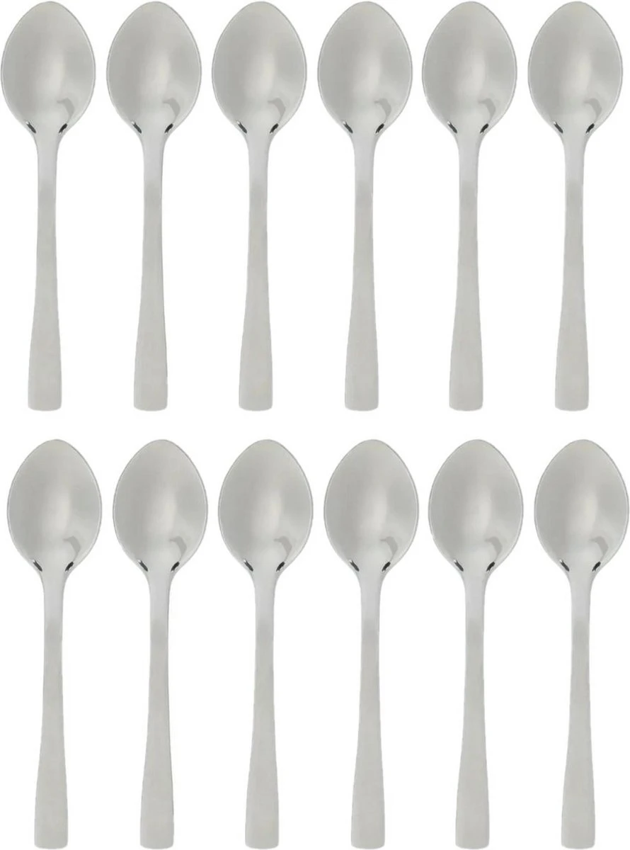 Koffielepels/theelepels - 12 Stuks - RVS - 9,5 Cm