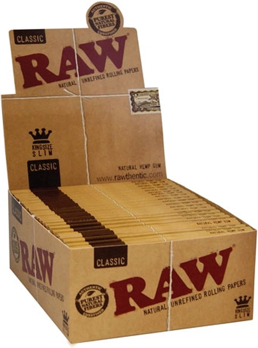 RAW Classic King Size Slim – Vloeipapier - 50 Stuks/Display 3 RAW Classic King Size Slim – Vloeipapier - 50 Stuks/Display