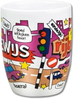 Paper Dreams Mok Cartoon-stijl Rijbewijs Keramiek 325ml Rood/wit -Skimask 897x1200 1