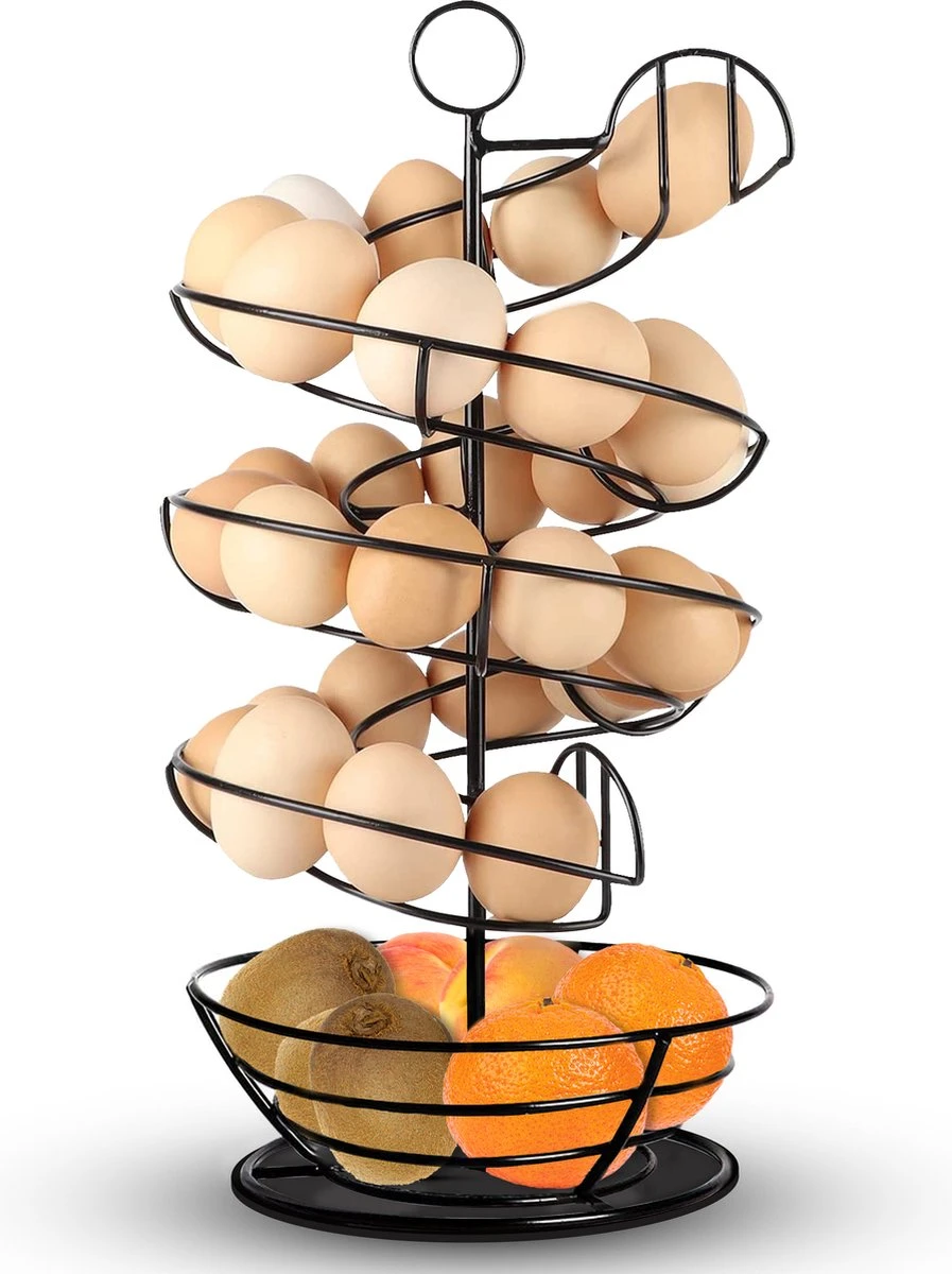 Eiermand – Eierrek – Eierhouder – Eieren – Zwart - Pasen - Tot 40 Eieren - 360° - BAULK® 10 Eiermand – Eierrek – Eierhouder – Eieren – Zwart - Pasen - Tot 40 Eieren - 360° - BAULK® - Afbeelding 8