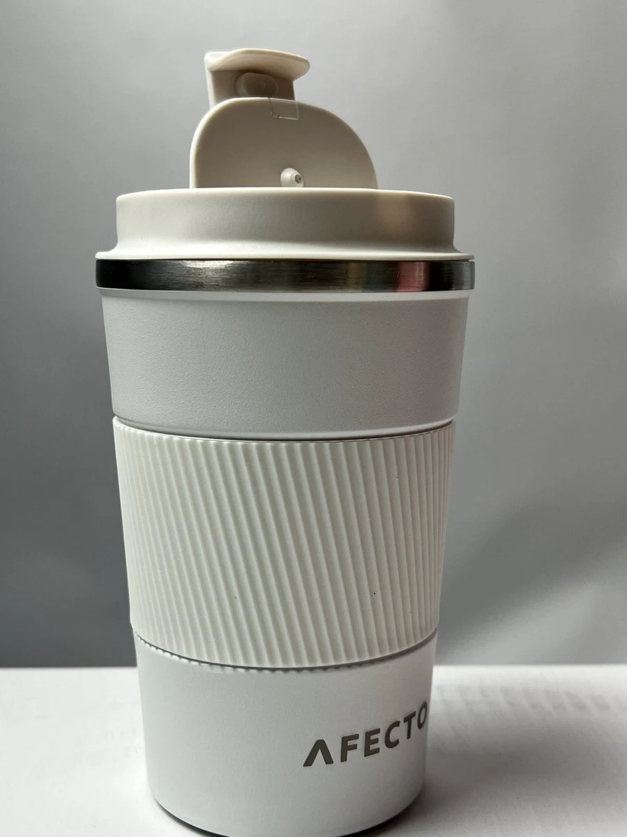 Koffie To Go Beker | Coffee To Go | Isolerende Beker Wit | Herbruikbaar | Inhoud 380 Ml 4 Koffie To Go Beker | Coffee To Go | Isolerende Beker Wit | Herbruikbaar | Inhoud 380 Ml - Afbeelding 2