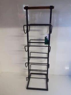 Wijnrek Staand Voor 8 Flessen Met Mango Houten Handvat Van Evergreen Home Decoration 60x20x17 Cm -Skimask 900x1200 26