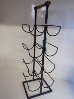 Wijnrek Staand Voor 8 Flessen Met Mango Houten Handvat Van Evergreen Home Decoration 60x20x17 Cm -Skimask 900x1200 27