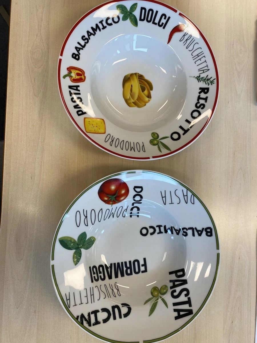 Imperial Kitchen Pastabord - � 25 Cm - 6 Stuks - Wit 4 Imperial Kitchen Pastabord - � 25 Cm - 6 Stuks - Wit - Afbeelding 2