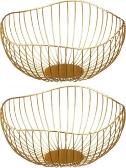 Metalen Fruitmand/fruitschaal Goud Rond 25 X 12 Cm - Fruitschalen/fruitmanden - Draadmand -Skimask 901x1200 4