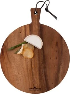 Bowls And Dishes Pure Teak Wood Borrelplank - Serveerplank - Hapjesplank - Tapasplank - Kaasplank Rond Met Handvat Ø 30 X 1,5cm - Cadeau Tip! -Skimask 903x1200 3