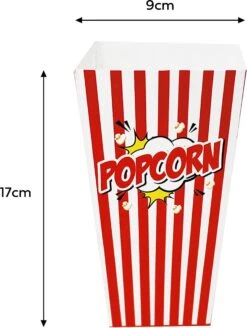 50 Duurzame Popcorn Bakjes (18x10cm) - Popcorn Zakjes Voor Filmavonden, Feestjes - Ook Geschickt Als Snoepbakje Of Feestzakje Voor Kinderen -Skimask 904x1200 2