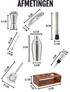 Cocktail Set - Met Bamboe Standaard - 13 Delig - 550 Ml - Roestvrij Staal - Cadeau - Verjaardagscadeau - Cocktails - Cocktailset - Shaker - Luxe Cocktailset - Kerst - Kerstmis 10 Cocktail Set - Met Bamboe Standaard - 13 Delig - 550 Ml - Roestvrij Staal - Cadeau - Verjaardagscadeau - Cocktails - Cocktailset - Shaker - Luxe Cocktailset - Kerst - Kerstmis -Skimask 911x1200