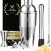 Sybra Cocktail Shaker Set - 6 Delig - Cocktail Shaker 750ML - Cocktail Boek - Roestvrijstaal - Geschenkverpakking - Opbergzakje -Skimask 914x1200 2