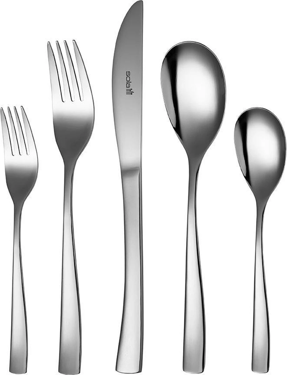 Sola Bestekset Sevilla - Economy - 8 Persoons - 70 Delig - Zilver Chroomstaal 18/0 - RVS 3 Sola Bestekset Sevilla - Economy - 8 Persoons - 70 Delig - Zilver Chroomstaal 18/0 - RVS