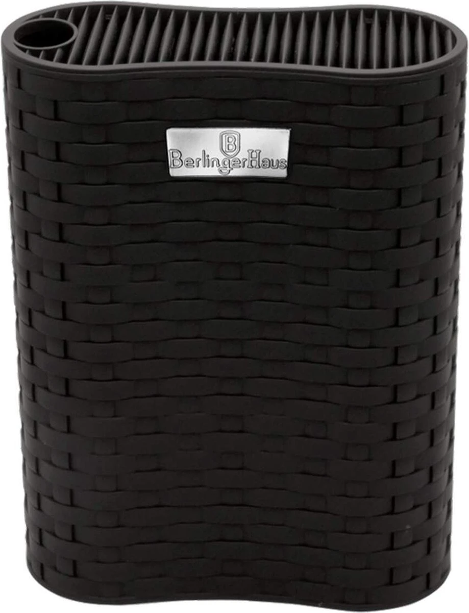 Berlinger Haus Messenset Met Messenblok - 7-delig - Zwart Met Zilveren Detail 5 Berlinger Haus Messenset Met Messenblok - 7-delig - Zwart Met Zilveren Detail - Afbeelding 3