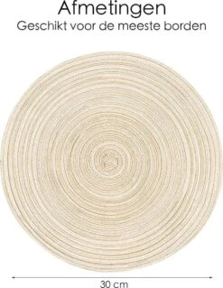 Merkloos Placemat - 2 Stuks - Placemat Rond - Placemats Rond Gevlochten - Tafelonderzetter - Tafel Onderleggers - Onderleggers Placemat - Placemat 30 Cm -Skimask 929x1200 5