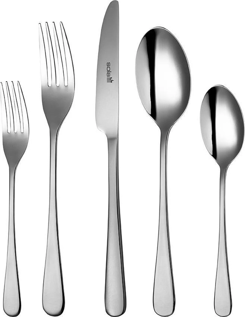 Sola Bestekset Berlijn - Economy - 8 Persoons - 70 Delig - Zilver Chroomstaal 18/0 - RVS