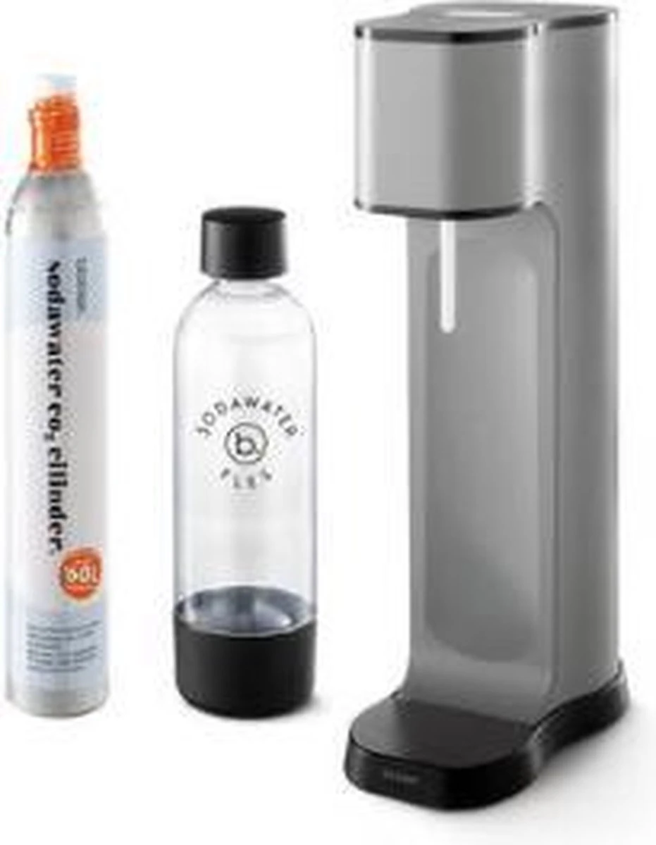 Blokker Sodawater Maker Starterset - Grijs 4 Blokker Sodawater Maker Starterset - Grijs - Afbeelding 2