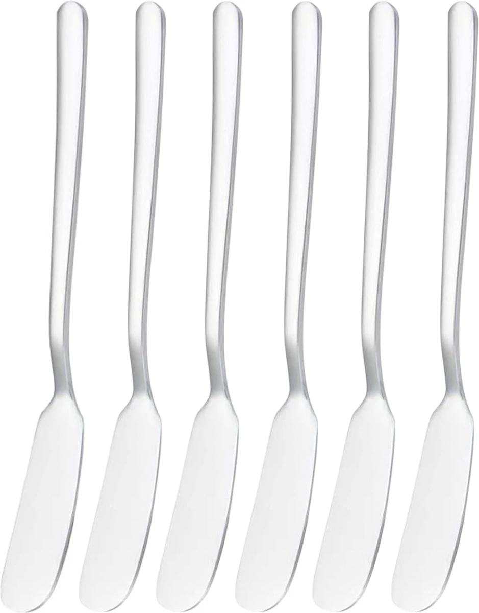 House Of Husk Botermesjes Set - Zilver - RVS - Botermes - Smeermessen - Tapas Mesjes - 6 Stuks 3 House Of Husk Botermesjes Set - Zilver - RVS - Botermes - Smeermessen - Tapas Mesjes - 6 Stuks