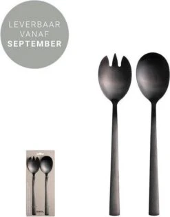 CasaLupo Saladebestek Zwart - 2 Stuks