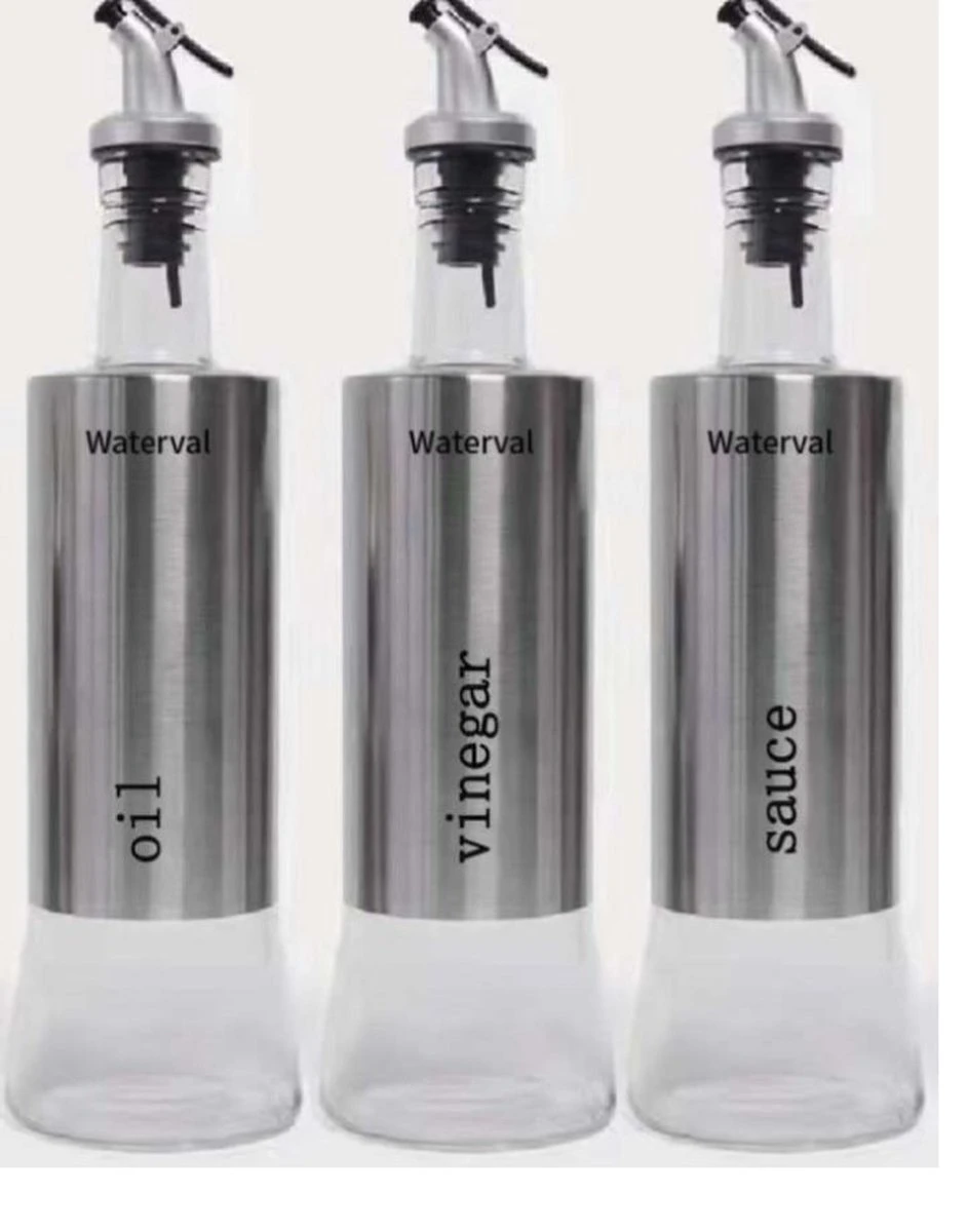 Waterval RVS Olijfoliefles Set Deluxe 500ML - Olieflessen Met Schenktuit – 3 Olijfolie Flessen - Olie Fles Glas - Cadeautip 10 Waterval RVS Olijfoliefles Set Deluxe 500ML - Olieflessen Met Schenktuit – 3 Olijfolie Flessen - Olie Fles Glas - Cadeautip - Afbeelding 8