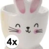 Merkloos 4x Witte Paashaas Eierdop 7 Cm - Eierdop Pasen - Paasontbijt -Skimask 947x1200 6