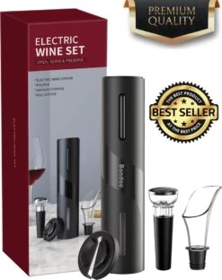 Elektrische Kurkentrekker Set - Wijnopener Werkt Op Batterijen - Wijnset