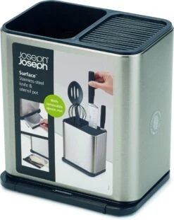 Joseph Joseph Surface Messenblok En Keukenhulphouder - Rvs - 18 X 20 X 13 Cm - Zilverkleurig -Skimask 952x1200