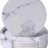 Onderzetters Voor Glazen Met Houder Swissl - Wit - Kunstleer - Marmeren Uitstraling 6 Stuks - Onderleggers -Skimask 956x1200 5