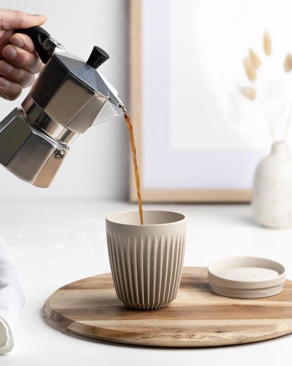 HuskeeCup & Deksel - Koffiebeker - Medium - 8oz/24cl - Natural 4 HuskeeCup & Deksel - Koffiebeker - Medium - 8oz/24cl - Natural - Afbeelding 2