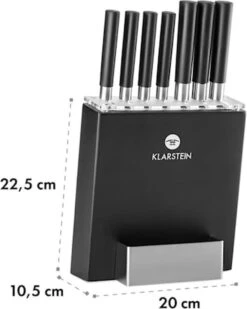 Klarstein Kitano 8-delige Messenset Met Blok - 7 Precisie Messen - Lemmeten Van Roestvrij Staal - Japans Design -Skimask 960x1200 1