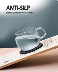 BOTC Onderzetters Met Houder - Siliconen Onderzetters Set Van 4 - Onderleggers Voor Glazen - Glasonderzetters Voor Op Tafel - Coasters -Skimask 960x1200 12