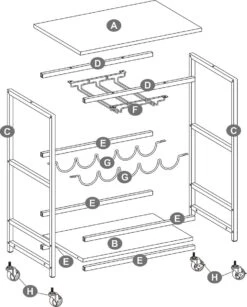 IN.HOMEXL Ashlo - Wijnkast Op Wielen - Wijnrek Metaal - Hout - Industrieel Kast - Voor 9 Flessen - 60 X 40 X 75 Cm - Hout - Bruin/ Zwart 19 IN.HOMEXL Ashlo - Wijnkast Op Wielen - Wijnrek Metaal - Hout - Industrieel Kast - Voor 9 Flessen - 60 X 40 X 75 Cm - Hout - Bruin/ Zwart -Skimask 966x1200 2