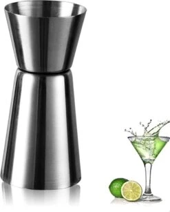 Merkloos Luxe Barmaatje 15/30 Ml - Bwa Commerce - Jigger - Maatbeker Cocktail - Drankmaatje - Cocktail Maatbeker - Maatschenker - Cocktailmaatje - Jigger Maatbekertje - Drank Maatbeker - Bar Butler - Gin Tonic