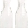 Merkloos 2x Glazen Water/sap/wijn Karaffen Van 0,5 Liter - Karaf Glas Voor Op Tafel/keuken Artikelen -Skimask 971x1200 2