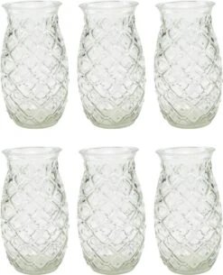 Merkloos Beker - Glas Ananas - 6 Stuks - Zomer - Cocktail -400ml -Skimask 971x1200 6