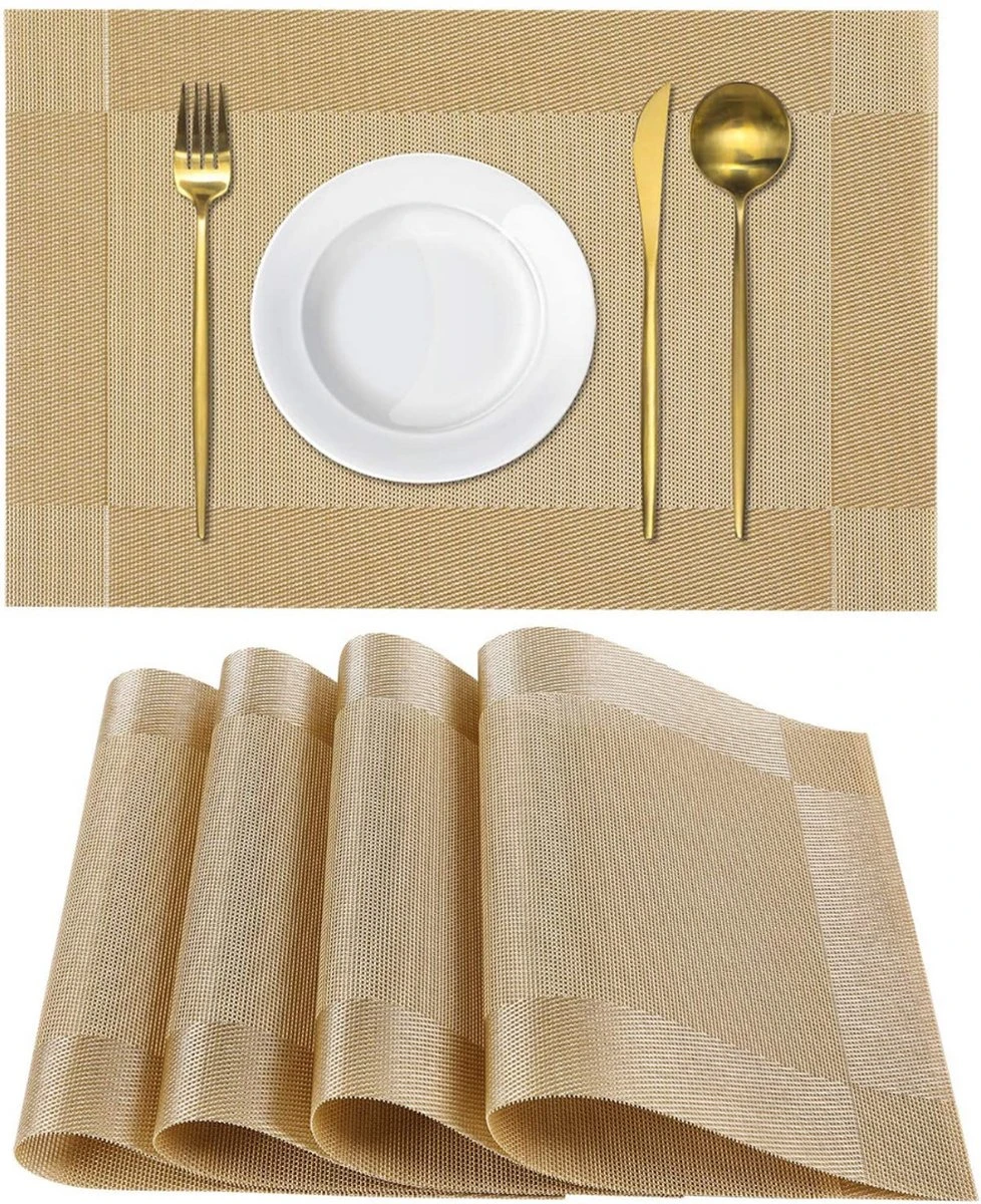 Four Love Placemats Kunststof - Kleur Goud (meerdere Kleuren Beschikbaar) - 4 Stuks - Decoratie Voor Binnen - Tafeldecoratie - Housewarming Cadeau - Bruiloft Decoratie - 45 X 30 Cm 3 Four Love Placemats Kunststof - Kleur Goud (meerdere Kleuren Beschikbaar) - 4 Stuks - Decoratie Voor Binnen - Tafeldecoratie - Housewarming Cadeau - Bruiloft Decoratie - 45 X 30 Cm