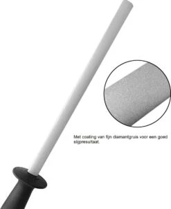 Merkloos Aanzetstaal - Diamant - 20 Cm - Antislip Handvat - Prima Slijpresultaat