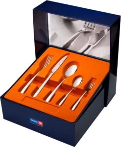 Sola Bestekset Donau - Modern - 12 Persoons - 64 Delig - Zilverwit Edelstaal 18/10 - RVS - Zilver -Skimask 987x1200 2