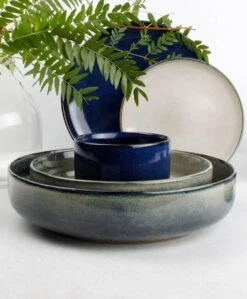 S&P MERIDIAN Pastabord Ø 22cm Grijsgroen (set/4) -Skimask 990x1200 6