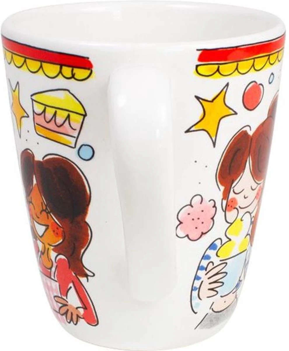 Blond Amsterdam Even Bijkletsen Mok 350 Ml - Rode Rand 7 Blond Amsterdam Even Bijkletsen Mok 350 Ml - Rode Rand - Afbeelding 5