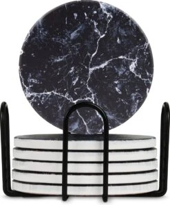 Castagnola Keramische Onderzetters Met Houder – Onderzetters Voor Glazen – Onderzetters Design – Onderzettersset – Drink Onderzetters – Keramisch – Kurk – Set Van 6 – Grijs/Zwart 19 Castagnola Keramische Onderzetters Met Houder – Onderzetters Voor Glazen – Onderzetters Design – Onderzettersset – Drink Onderzetters – Keramisch – Kurk – Set Van 6 – Grijs/Zwart -Skimask 991x1200 4