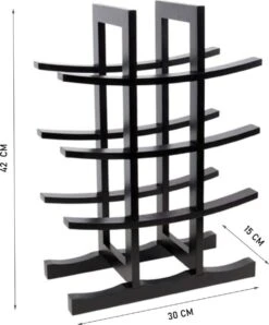 Q-Living Wijnrek - Wijnrek Design - Flessenrek - Wijnfleshouder - Wijnflessenrek - Zwart Bamboe - 12 Flessen 9 Q-Living Wijnrek - Wijnrek Design - Flessenrek - Wijnfleshouder - Wijnflessenrek - Zwart Bamboe - 12 Flessen -Skimask 993x1200 1