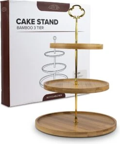Nimma® Etagere - 3 Laags Serveertoren - Cake Stand - Taartstandaard - Fruitschaal - Bamboe Hout -Skimask 993x1200 2