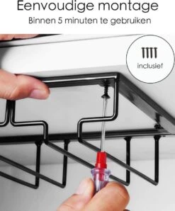 Merkloos Ophangrek Wijnglazen - Zwart - 18 Glazen - 6 Rijen - Wijnglazenhouder 12 Merkloos Ophangrek Wijnglazen - Zwart - 18 Glazen - 6 Rijen - Wijnglazenhouder -Skimask 994x1200 2